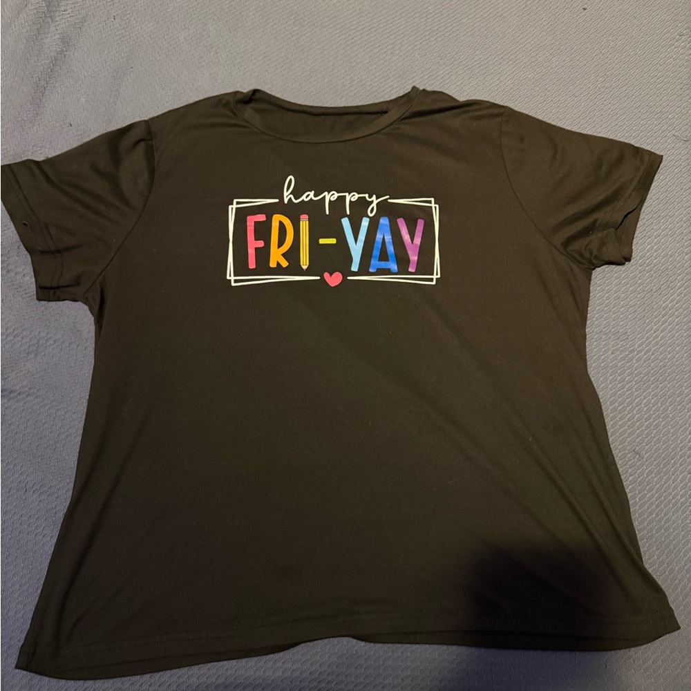 SHEIN Curve Black Teacher T-Shirt 2x